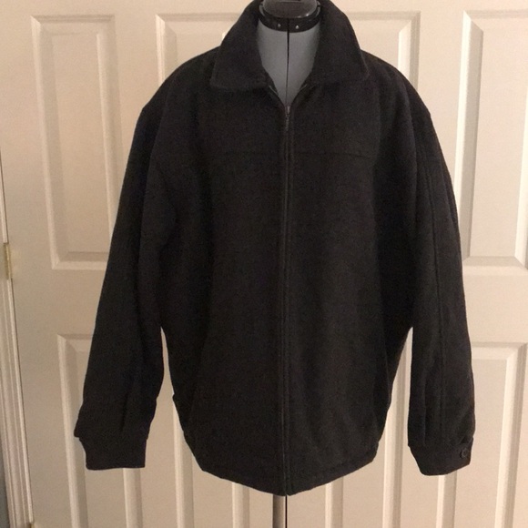 Wool Aberdeen Collection Dark Gray  Bomber Style Jacket Barn Coat Men’s Size XL - Picture 1 of 15